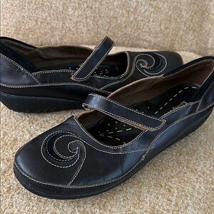 Women’s Spring Step Brown Leather Comfort Mary Jane Shoes Size 39 9
